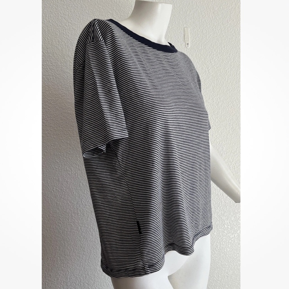 Icebreaker Merino Wool Blend T-Shirt Womens Small Short Sleeve Striped Tee Top - Picture 2 of 10